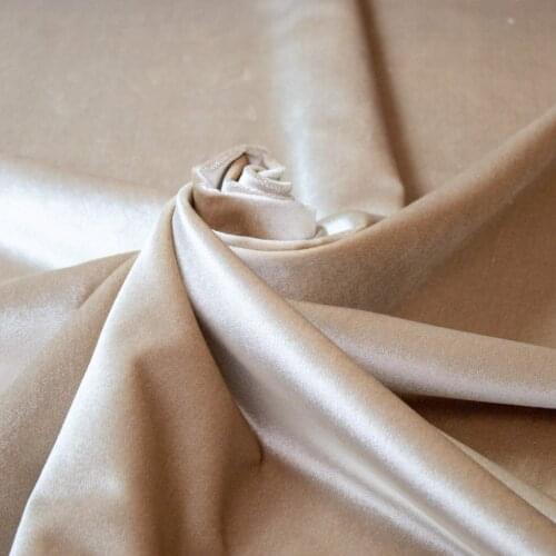 Champagne Curtain Velvet Fabric 145 cm width 10 mt'ye up cut