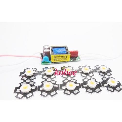10pcs 3w full spectrum led 380-840nm +1pcs 6-10x3w 600mA led driver Lighting Transformer