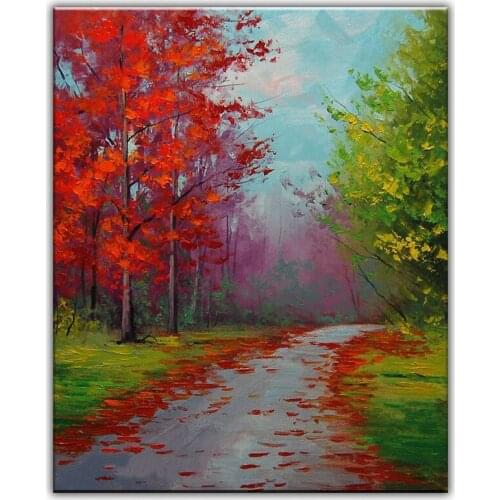 100% hand painted oil painting Home decoration high quality landscape painting pictures DM16071901