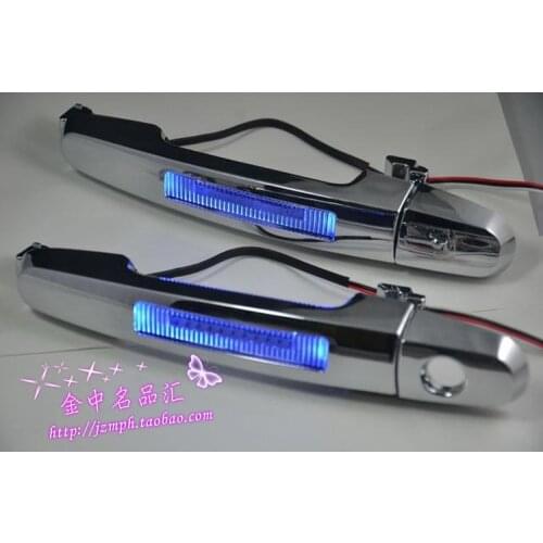 For Toyota RAV4 2004-2013 Car Accessories Car modification warning safety door handle LED lights, blue light and yellow light