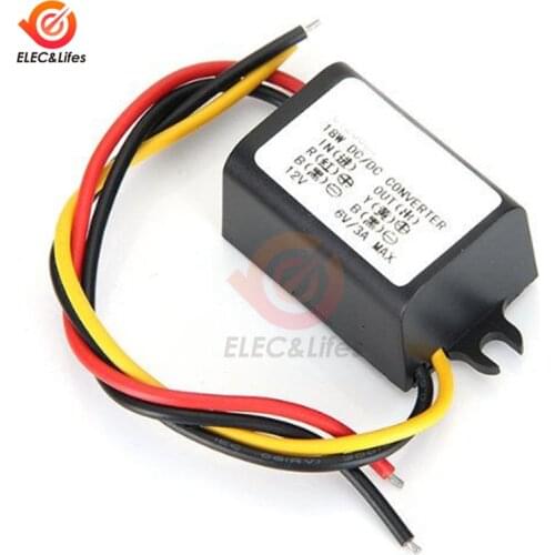 Car Power Buck Converter 12 V to 6 V 3A 18 W High Efficiency Water Converter Step Down Voltage Regulator Volt Power Module