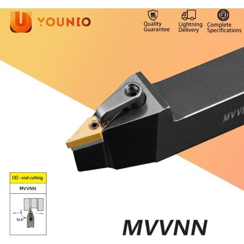 YOUNIO External Turning Tool Holder MVVNN1616K16 MVVNN2020K16 MVVNN2525M16 VNMG1604 Carbide Inserts MVVNN Lathe Cutting Tools