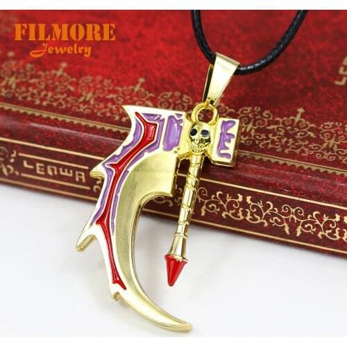 Filmore Game Gifts Jewelry Dota 2 Cranium Basher Hammer Necklace Gold Metal Necklace Chaveiro Necklace Wholesale