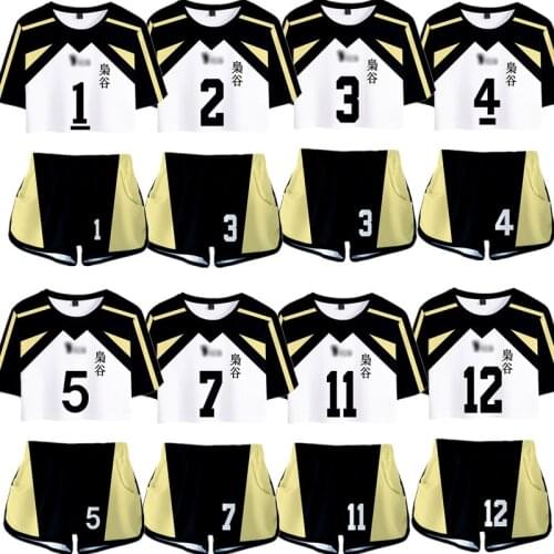 Haikyuu!! Bokuto Kotaro Cosplay Costume Haikyuu Akaashi Keiji Shirt Shorts Sports Uniform Men High School Volleyball Club Women