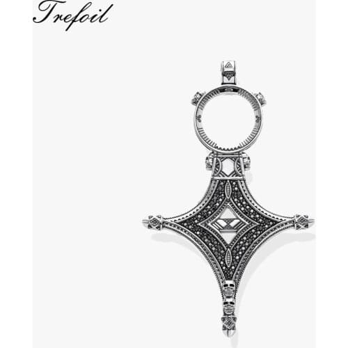 Pendant Lucky Ethno Cross 925 Sterling Silver 2021 Brand New Fine Jewelry Europe Bijoux Vintage Protection Gift For Woman Men