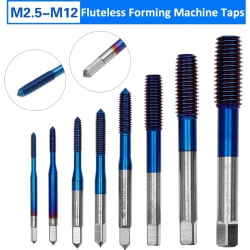 M2.5 M3 M4 M5 M6 M8 M10 M12 Spiral Thread Tap Set Metric Tap Drill Nano Blue Coated Machine Screw Tap Hand Tools