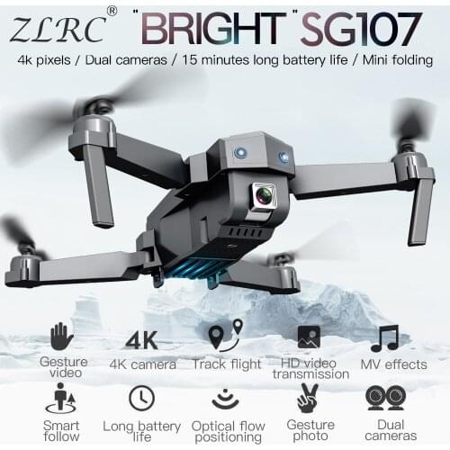 ZLRC SG107 Mini Drone with 4K WIFI 1080P FPV Camera RC Drone 2.4GHZ Quadcopter Optical Flow Quadrocopter Camera Toys VS E58 E68