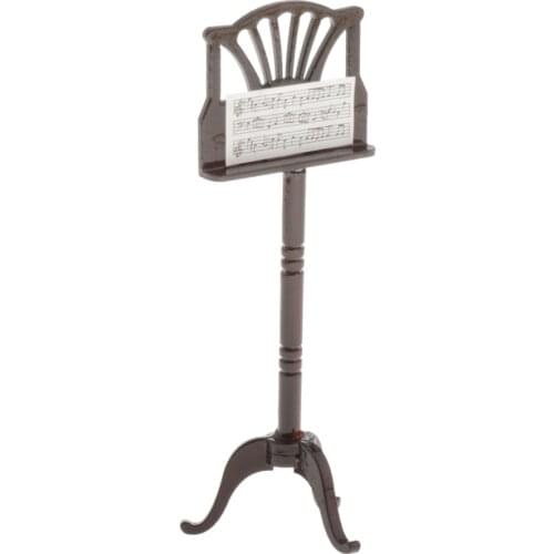 Metal Sheet Music Stand Holder Musical Instrument For 1/6 Doll House Ornaments