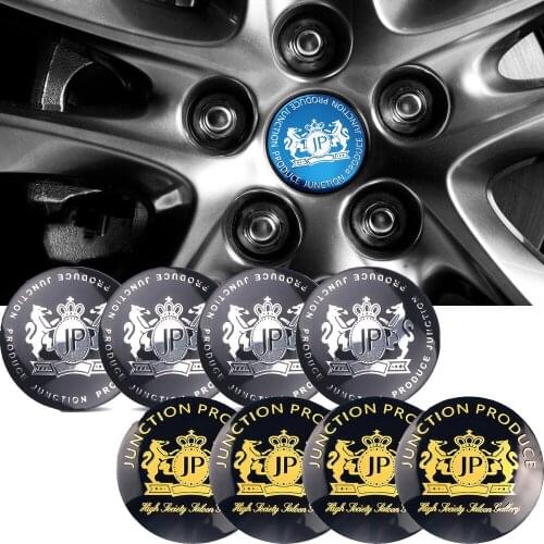 For JP Wheel Stickers For Acura Skoda Audi Toyota Lexus Benz Hyundai Suzuki Swift Seat Rim Center Hub Caps Emblem Car-Styling