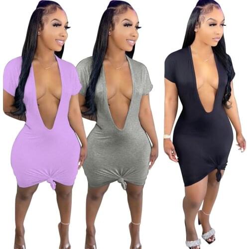 Wholesale Items Summer Dress 2021 Sexy Hollow Out Print Mini Dresses Women Party Club Wear Bodycon Clothes Free Shipping