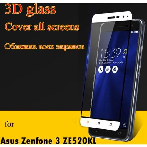 Pelicula de vidro screen protector 3D tempered glass FOR Asus Zenfone 3 lite neo ZE520KL Z017D 5.2 Inch ze 520 kl ze 520kl case