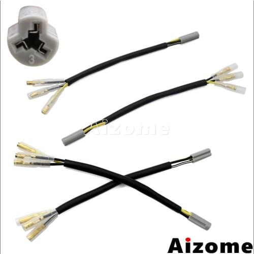 Motorcycle Front Turn Signals Light Adapters Leads For Yamaha YZF R6 R6S R1 FZ6 FZ600 FZS6 FZ6R FZ 09 FZ10 FZ1 FZS10 TMAX XP500