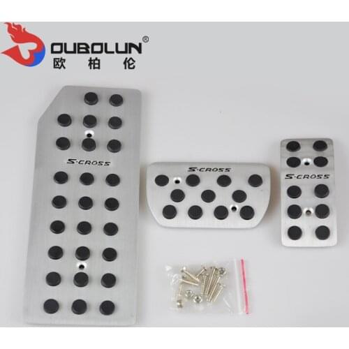 Fuel Brake Foot Rest pedals Plate Non slip Accelerator brake pedal Pads cover For Suzuki SX4 S-Cross S Cross 2014-2018