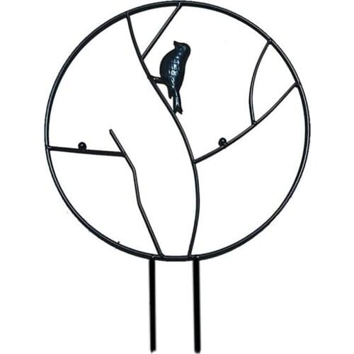 Climbing Frame Stake Garden Metal Support Plant Green Diameter 30cm High 40.5cm Ring Tool Cage Hydrangea White Flower Pot Holder