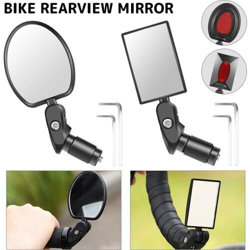 Adjustable Bicycle Folding Rearview Mirror 360 Rotating Reversing Camera Road Bike Handlebar With Reflector Rearview Mirror