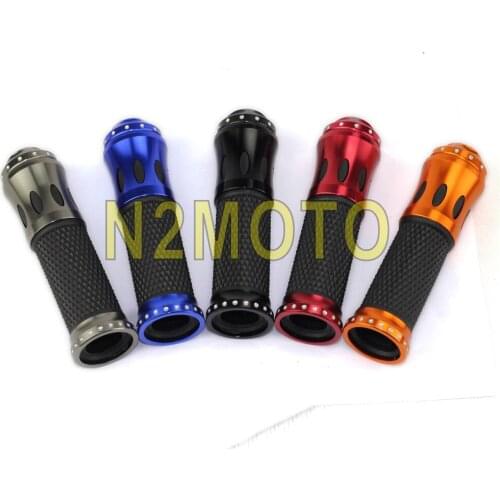 Motorbike Black Blue Red 7/8" Hand Grips Aluminum 22mm Bar End Grip Cap for Honda Suzuki Kawasaki Yamaha