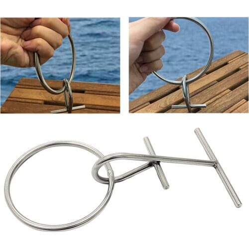 SS304 Portable Dock Ring Spring Ring Fishing Boat Accessory Silver New