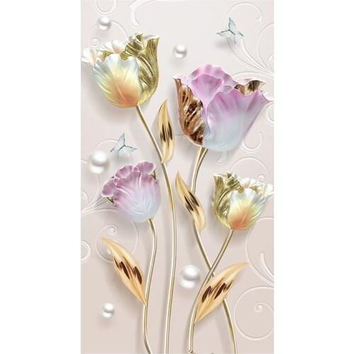 Vestibule Art flower Diamond Painting Floral Full Round Drill Diy Mosaic Diamond Embroidery 5D Cross Stitch home decorZP-3665