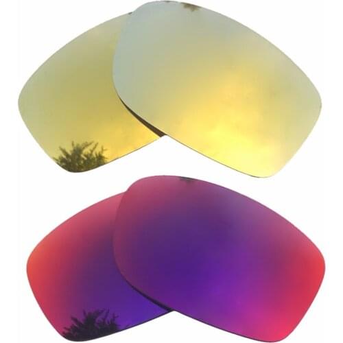 24K Gold Mirrored & Midnight Sun Mirrored Polarized Replacement Lenses for Fives Squared Frame 100% UVA & UVB