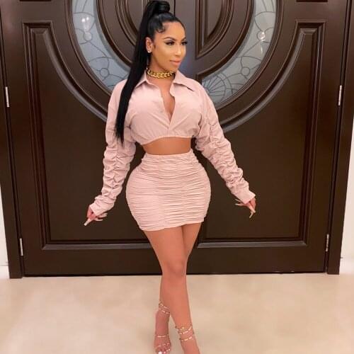 Women Two Piece Set Stacked Skirt Crop Top V Neck Sexy Matching Night Club Cute Outfits Birthday 2 Piece Set Clubwear Plus Size