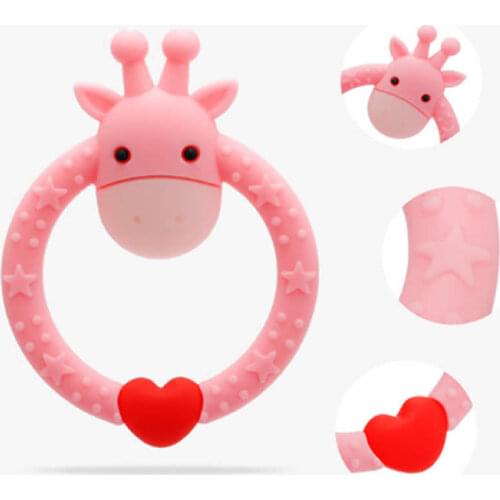 Baby Teethers Silicone Rubber Baby Teething Grinding Maternal Baby Supplies Toothbrush Silica Gel Circular Fawn Tooth Cartoon