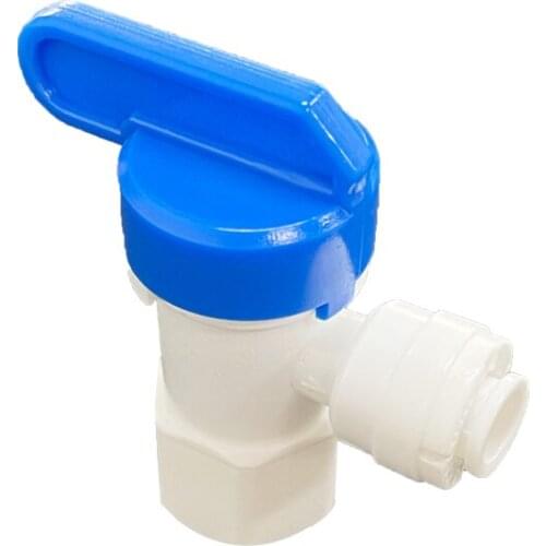 1/4 Ball Valve RO Water Reverse Osmosis System L Shape 1/4 Quick Fitting 1/4 Female Thread Connector