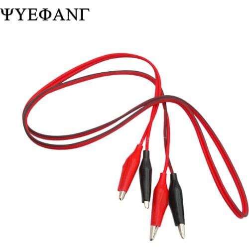 1 pairs Alligator Clips electric DIY Test Leads Double-ended Crocodile Test Clips red black Electrical Roach Jumper Wire