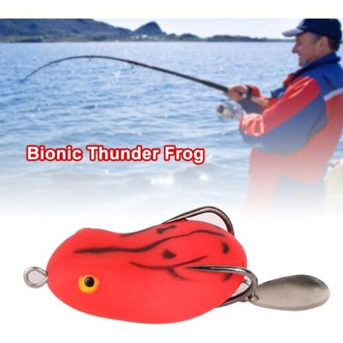 1pcs Minnow Fishing Lure Double Propeller Frog Soft Bait Silicone 50mm/10g Artificial Crankbait Wobbler Jig Trolling Soft Lure
