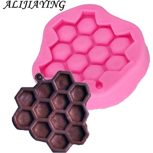1Pcs Honeycomb shape Silicone Fondant Molds bee Cake Decorating Tools Sugar cake decorating supply dessert tool D1279