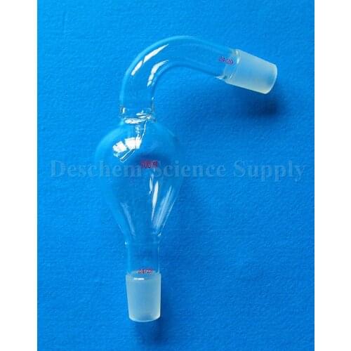 100ml,24/29,Glass Bent anti splash adapter,Chemistry Laboratory Glassware