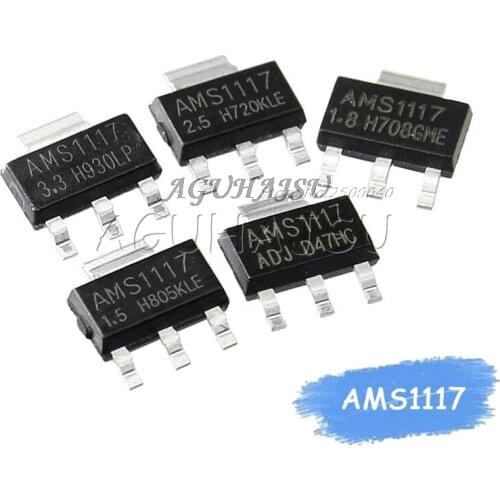 20PCS AMS1117 series AMS1117-3.3V AMS1117-ADJ AMS1117-1.8V AMS1117-1.2V AMS1117-5.0V AMS1117-2.5V AMS1117-3.3 AMS1117-5.0
