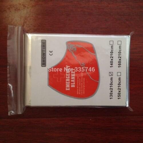 210*130CM Outdoor Camping Survival Kit Hunting Equipment Climbing Emergency Survival Gear Silver Blanket Safety First Aid Tool