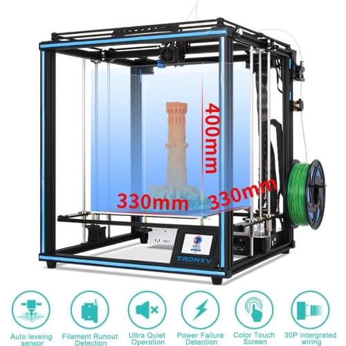 New Low Noise High Precision Resume Power Failure Table Heating Aluminum Bed 3D Printer Diy Kit with Full Colour Touch Screen