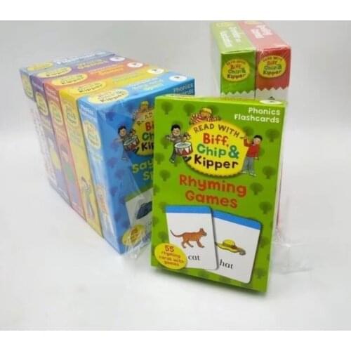 8 boxs Oxford Reading Tree Phonics flashcards Alphabet games Grammar and Punctuation word spelling Rhyming games Cards