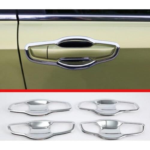 ABS Chrome Door Handle Bowl Cover Cup Trim Molding Garnish For Honda CR-V CRV 2017 2018
