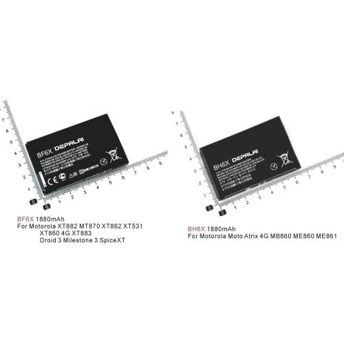 BF6X BH6X Battery For Motorola XT882 MT870 XT862 XT531 XT860 4G XT883 Droid 3 Milestone3 SpiceXT Atrix 4G MB860 ME860 ME861