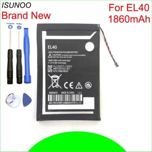 ISUNOO 1860mAh EL40 Battery For Motorola Moto E XT1019 XT830C Xt1021 With Repair Tools