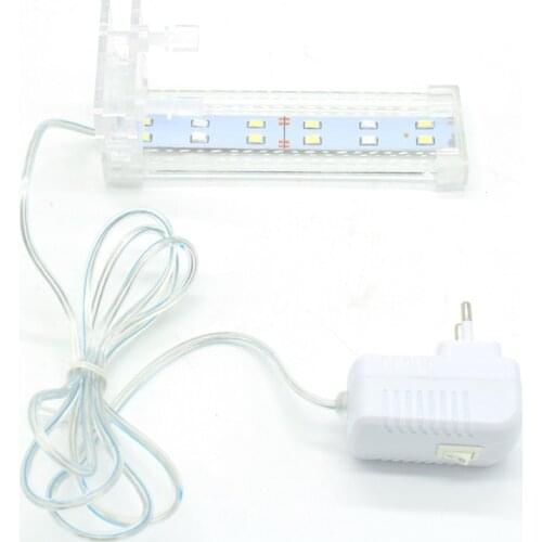 Fish Tank Aquarium Decoration Led Crystal Clamp Lamp Flip Design Frame Lighting Energy Saving Convenient 1 Pcs