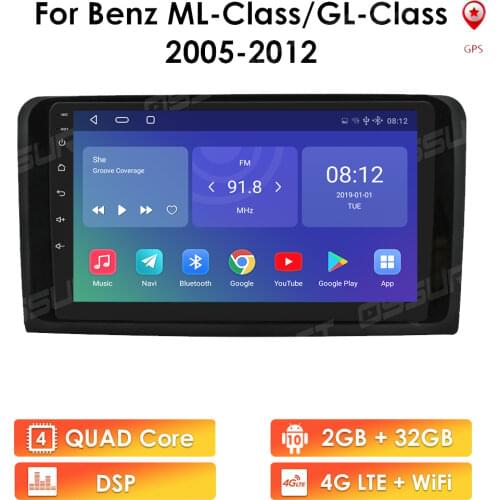 OSSURET Android Car Radio for Mercedes-Benz ML-Class W164 GL-Class X164 GL320 ML280 2005-2012 Car Multimedia Player Radio GPS