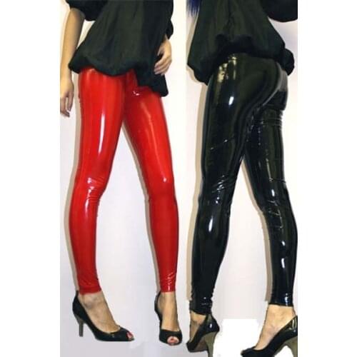 Free PP! zt9510sexy black red faux leather leggings pvc leggings costume halloween costume