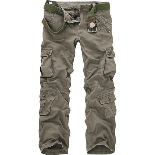 Tactical Military Pants Male Casual Multi-pockets Overalls Loose Style Trousers Mens Fashion Cargo Outwear Men Pants