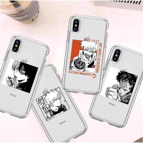 Phone Case for iphone 12 11 Pro 8 7 6 Plus X XS MAX XR SE2 Anime My Hero Academia Deku Bakugou Boku No Hero Academia Cover