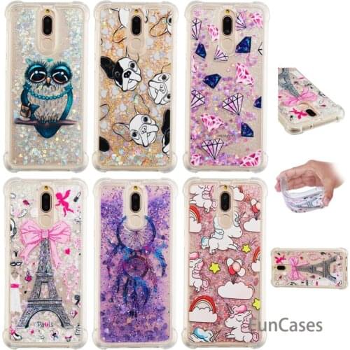 Owl Sequins Case sFor Celular Huawei Mate 10 Lite Soft TPU Phone Aksesuar Case Huawei Ascend Maimang 6 Huawey Nova 2i