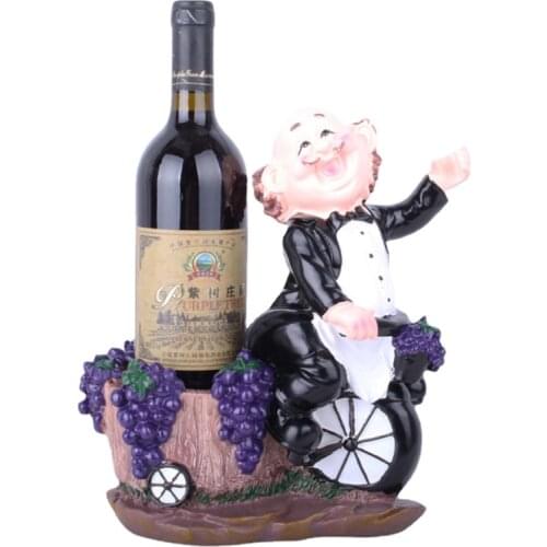 Wine Bottle Holders Creative Household Ornament Fat Chefs Resin Storage Holders & Racks Non-folding Rack Living Room TOOLS