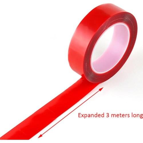 Super Sterkte Auto Acrylic Tape Red Transparent Silicone Double Sided Sticker For Car High Strength No Traces Adhesive Sticker