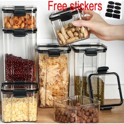 460/700/1300/1800ML food storage container kitchen refrigerator noodle box multigrain storage tank transparent sealed tank