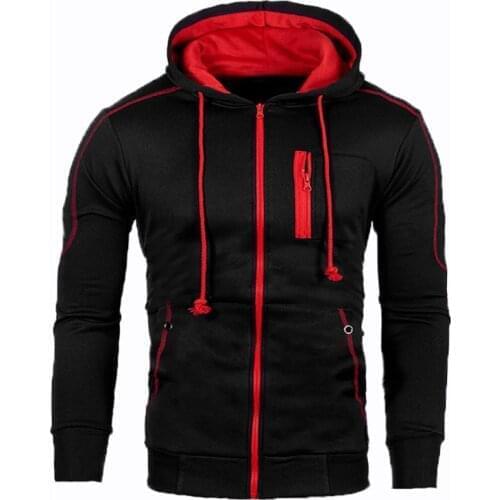 Autumn Long Sleeve Running Jacket Men Casual Cardigan Fleece Hoody Sweatshirts Trainning Thermal Hoodies Hip Hop Streetwear