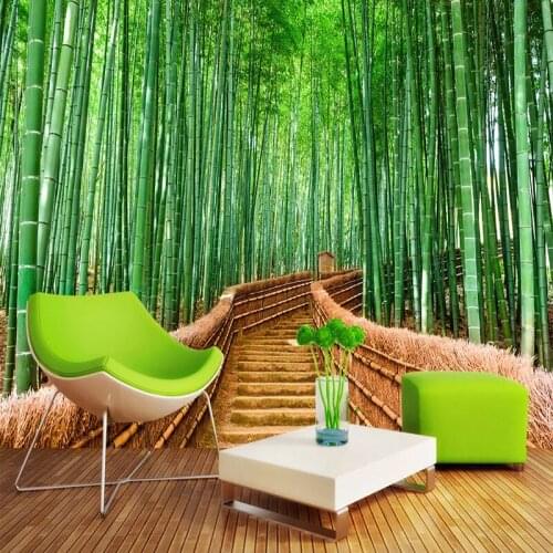 Bamboo Forest Small Road Custom 3D Photo Wallpaper For Bedroom Walls Living Room Restaurant Study Room Wall Decor Painting Mural