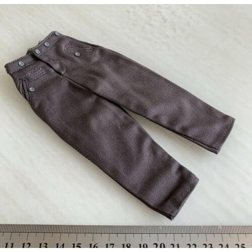 1/6 Scale WWII German Army Uniform Pants Model for 12" Action Figure Doll Toys