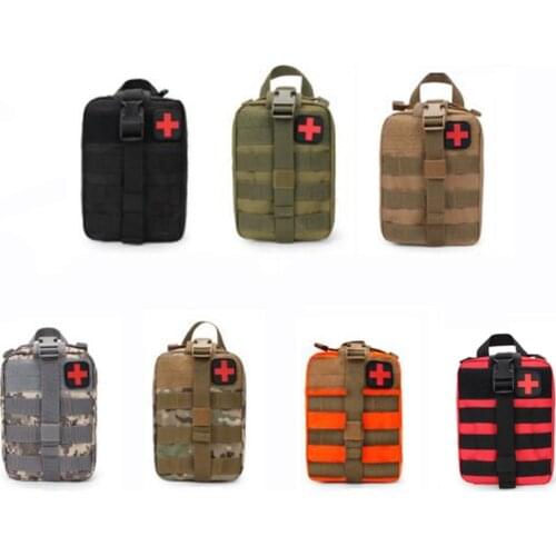 600D Nylon Tactical Molle Pouch Hunting Waist Pack Outdoor Sports Medical Bag First Aid Kit Hiking Camping Climbing Bag 7 Colors